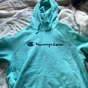 Teal Champion Hoodie- Size Medium